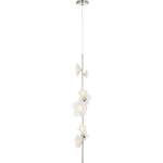Soft Silver with Etched and Clear Glass Flowers | shipping 12/10/2026