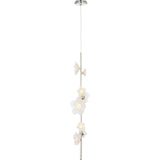 Soft Silver with Etched and Clear Glass Flowers | shipping 12/10/2026