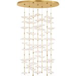 Soft Lacquered Brass with Etched and Clear Glass Flowers | shipping 12/25/2026