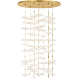 Soft Lacquered Brass with Etched and Clear Glass Flowers | shipping 12/25/2026