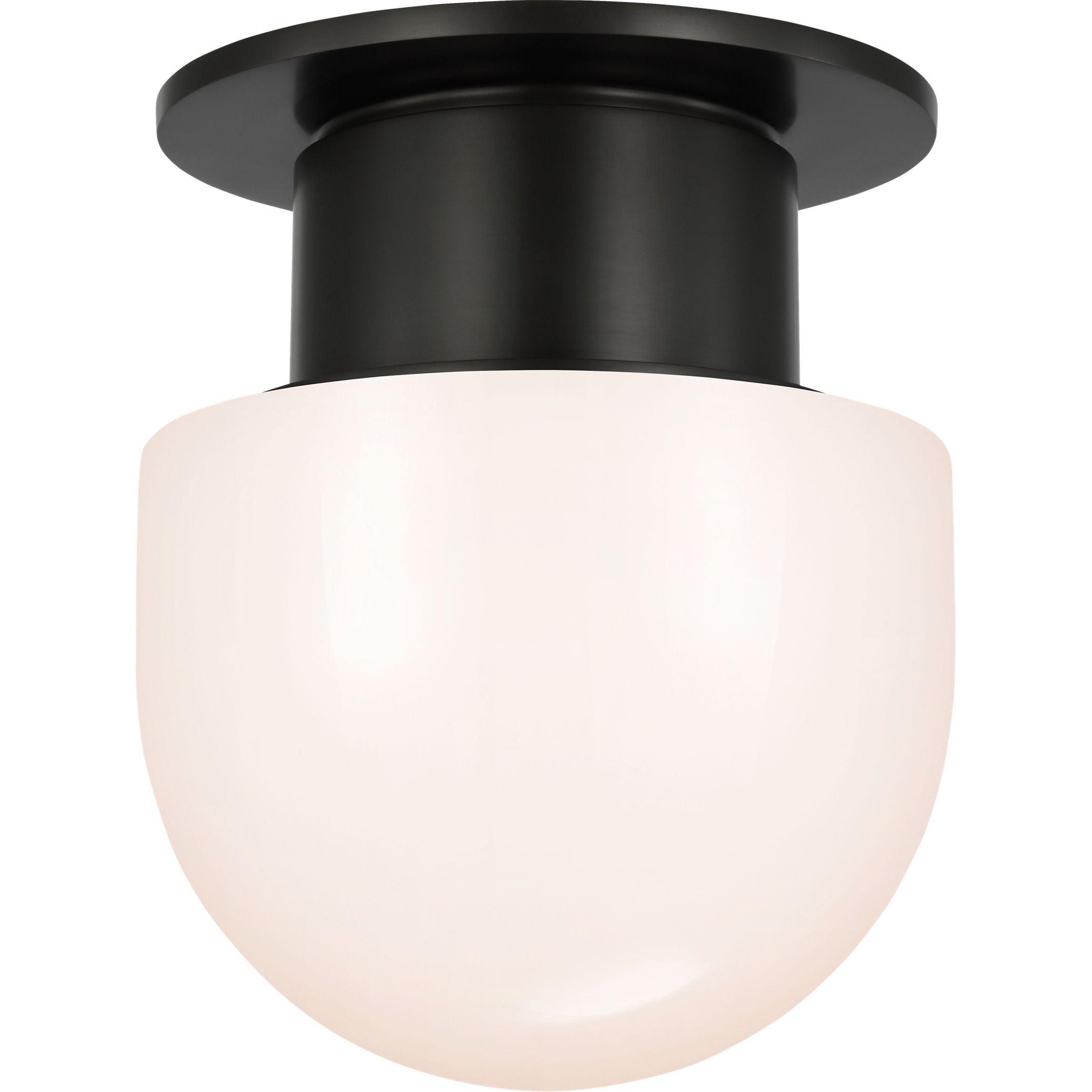 Bronze with White Glass Dome