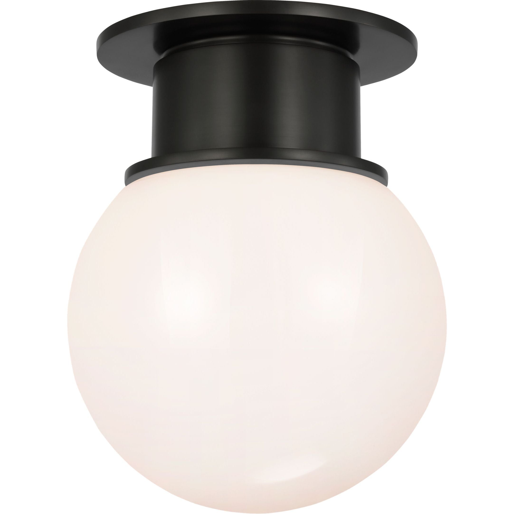 Bronze with White Glass Globe