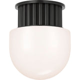 Bronze with White Glass Dome