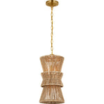 Antique-Burnished Brass and Natural Abaca