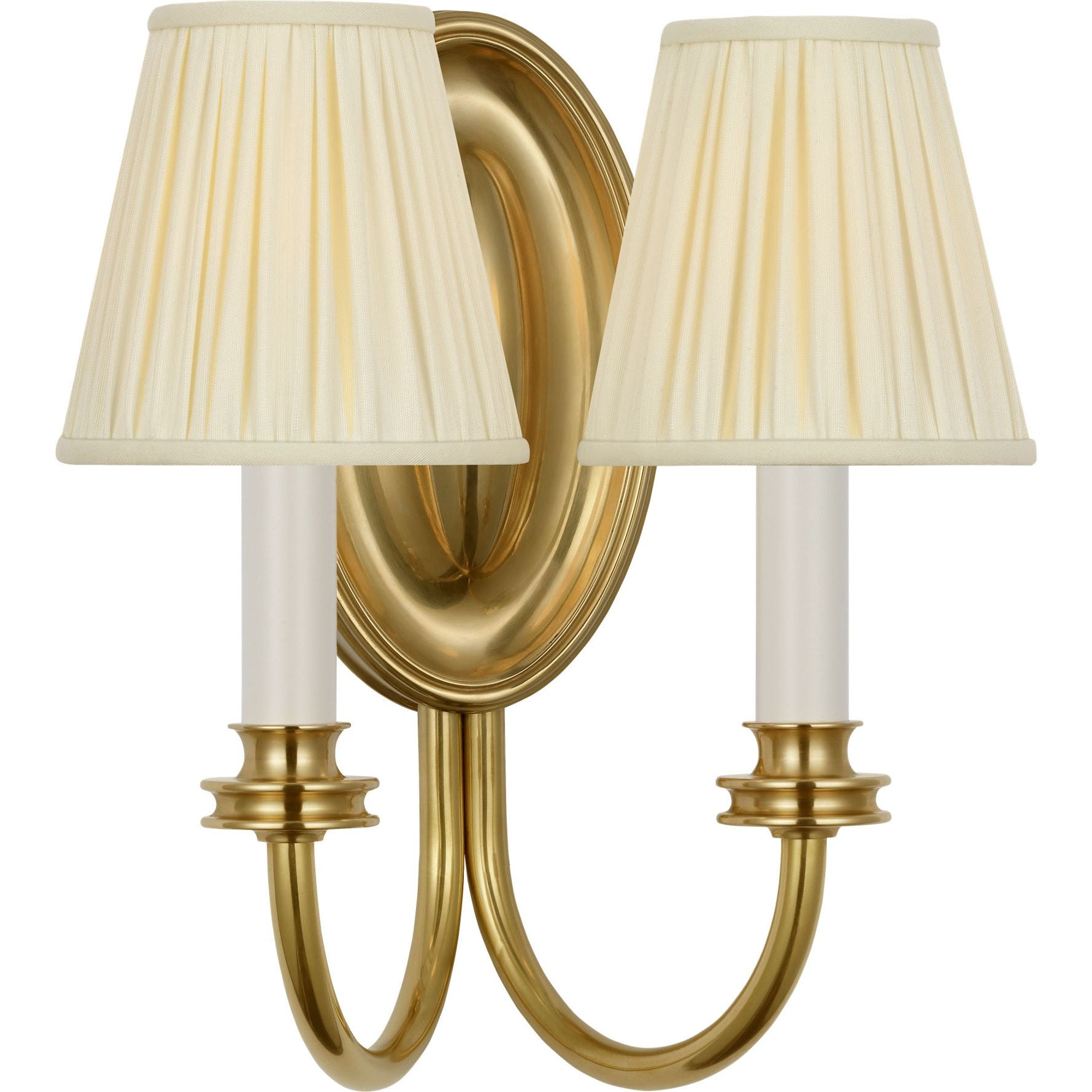 Soft Brass with Silk Pleated Shades | shipping 11/01/2026