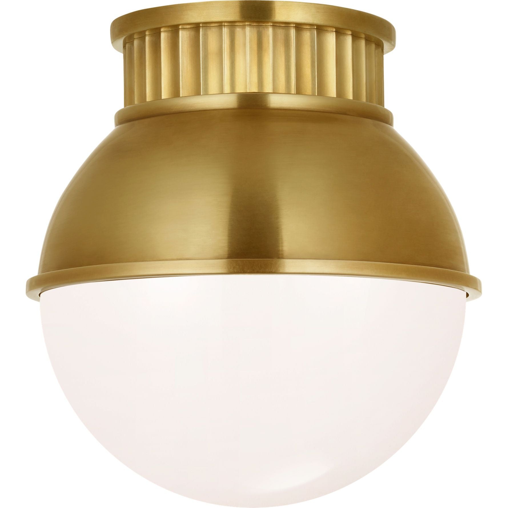 Natural Brass with Natural Brass Hood and White Glass | shipping 02/07/2027
