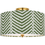 Hand-Rubbed Antique Brass with Schumacher Verde La Jolla Shade | shipping 10/17/2026