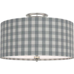 Polished Nickel with Schumacher Sky Elton Check Shade