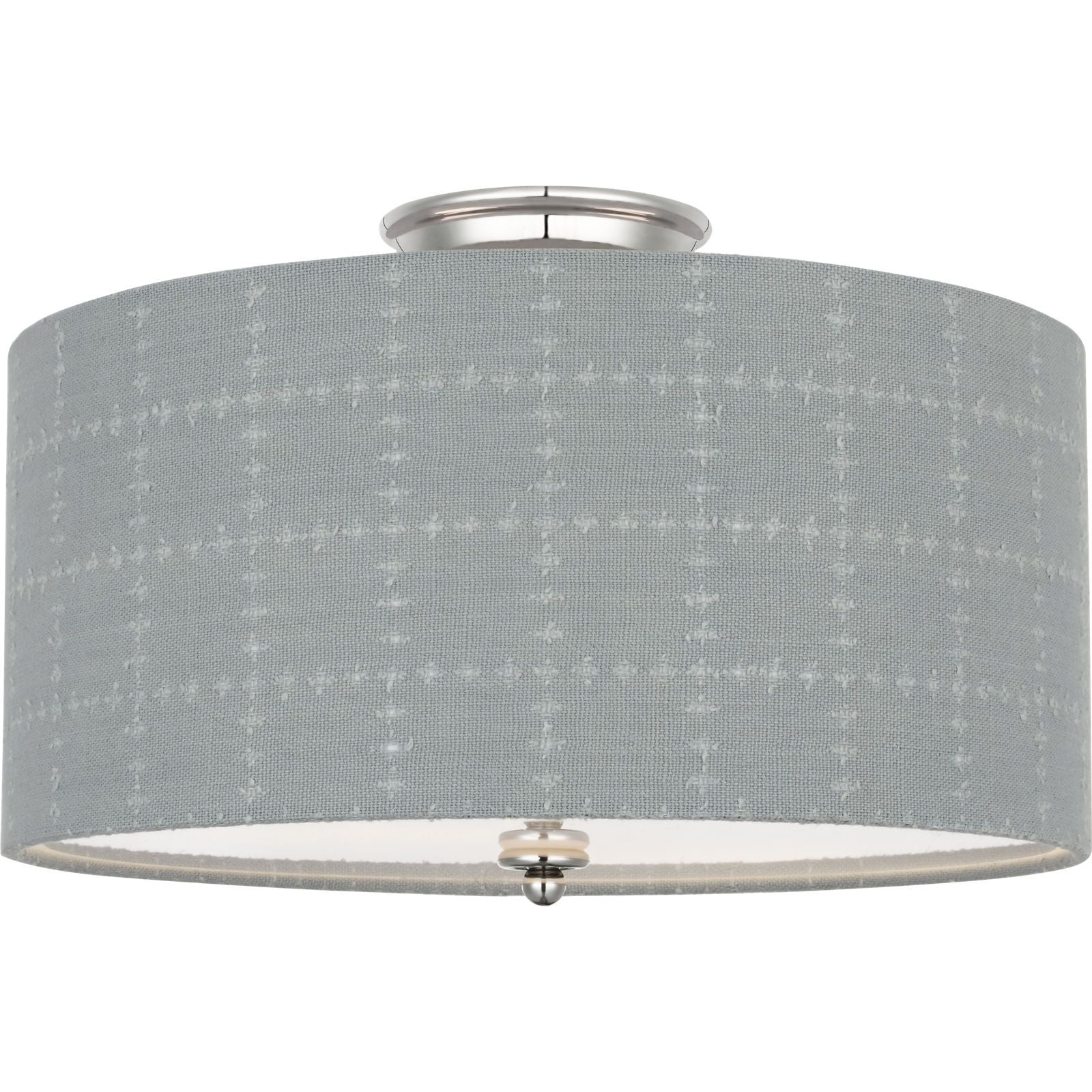 Polished Nickel with Schumacher Sky Elin Check Shade | shipping 12/10/2026