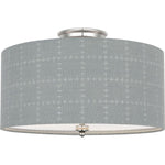 Polished Nickel with Schumacher Sky Elin Check Shade | shipping 12/10/2026