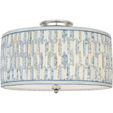 Polished Nickel with Schumacher Blue Aditi Pleated Shade | shipping 03/11/2027
