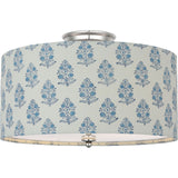 Polished Nickel with Schumacher Blue Aditi Shade | shipping 03/11/2027