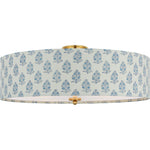 Hand-Rubbed Antique Brass with Schumacher Blue Aditi Shade | shipping 03/06/2027