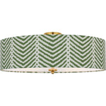 Hand-Rubbed Antique Brass with Schumacher Verde La Jolla Shade | shipping 03/06/2027