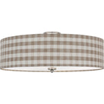 Polished Nickel with Schumacher Natural Sidney Check Shade | shipping 12/10/2026