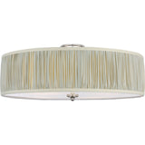 Polished Nickel with Schumacher Blue Charee Stripe Pleated Shade | shipping 02/07/2027