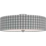 Polished Nickel with Schumacher Sky Elton Check Shade