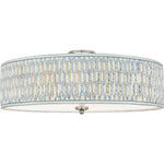 Polished Nickel with Schumacher Blue Aditi Pleated Shade | shipping 03/11/2027