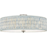 Polished Nickel with Schumacher Blue Aditi Pleated Shade | shipping 03/11/2027