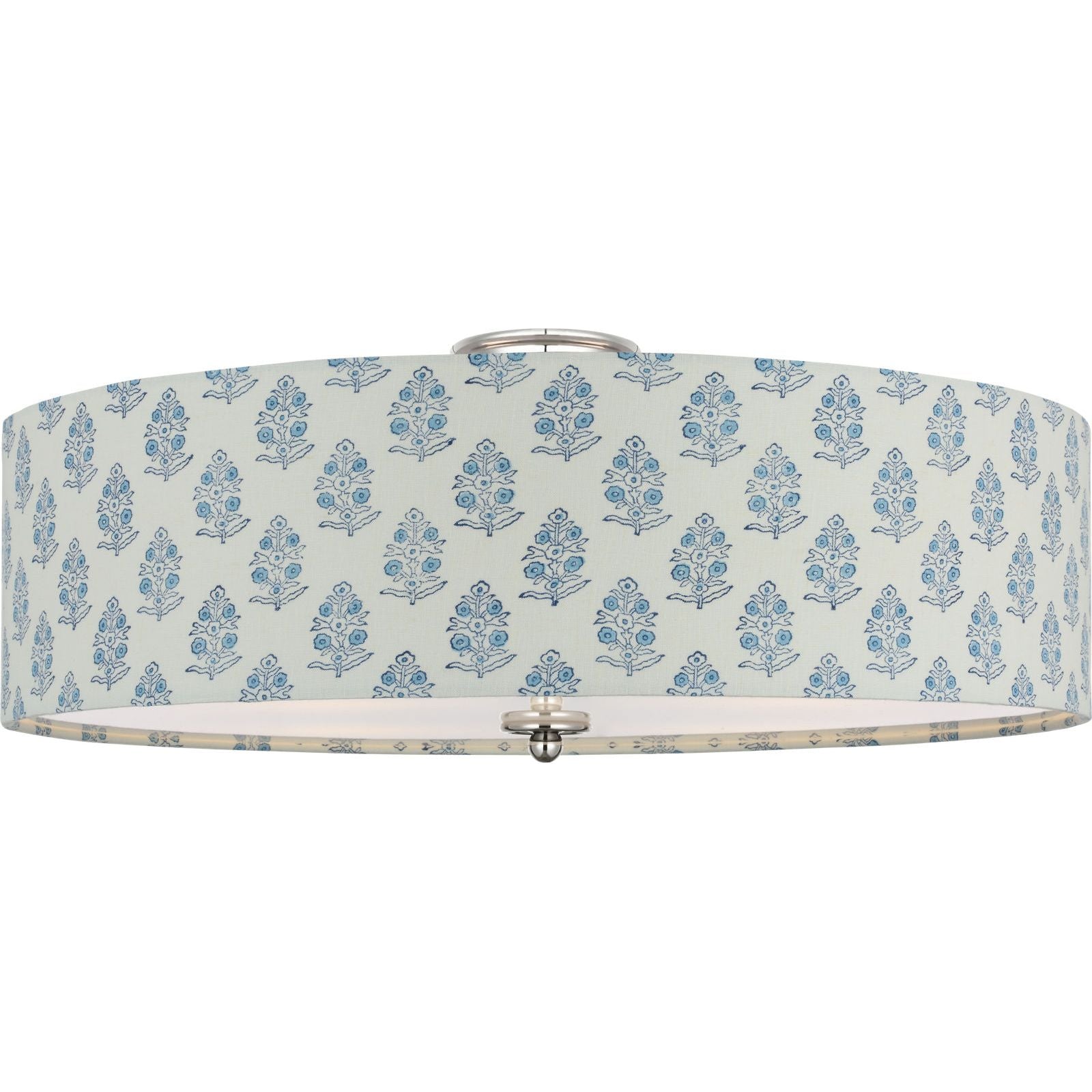 Polished Nickel with Schumacher Blue Aditi Shade | shipping 03/06/2027