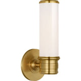 Hand-Rubbed Antique Brass with White Glass | shipping 11/16/2026