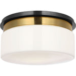 Bronze and Hand-Rubbed Antique Brass with White Glass | shipping 12/10/2026