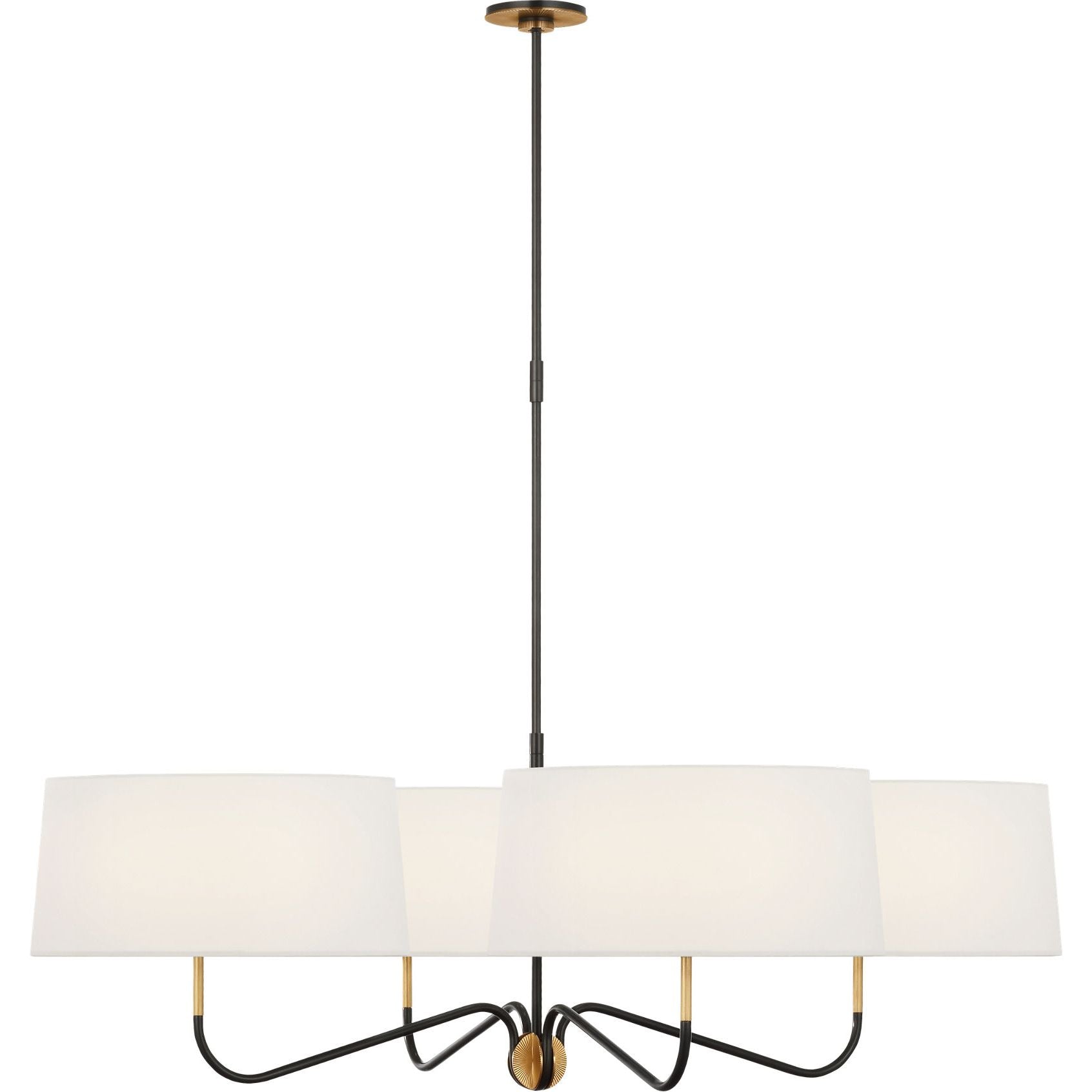 Bronze and Hand-Rubbed Antique Brass with Linen Shades | shipping 12/16/2026