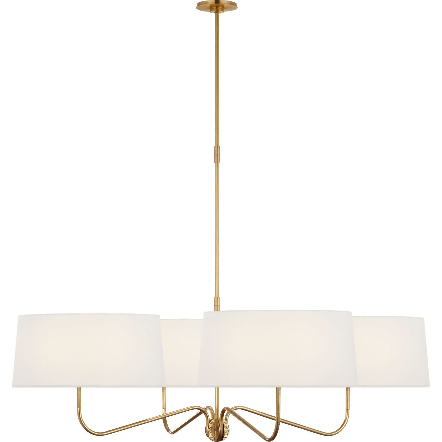 Hand-Rubbed Antique Brass with Linen Shades | shipping 12/16/2026