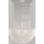 Featuring Vacarro Medium Chandelier Plaster White by Visual Comfort at Amethyst Home. The Vacarro by Julie Neill transforms classic basket chandeliers into a new and unique design statement. Hanging from the basket frame are sculptural, elongated plaster teardrops that create an unexpected texture while light emanates from within the basket. Available in all white or with a m. Amethyst Home provides interior design, new construction, custom furniture, and area rugs in the Salt Lake City metro area