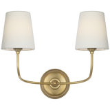 Featuring Vendome 16" Cordless Double Sconce Hand-Rubbed Antique Brass by Visual Comfort at Amethyst Home. Vendome 16" Cordless Double Sconce in Hand-Rubbed Antique Brass with Linen Shades
Overall Dimensions: 17.75" L x 17.75" W x 16.25" H Weight : 5 lbs.. Amethyst Home provides interior design, new construction, custom furniture, and area rugs in the Winter Garden metro area