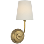 Featuring Vendome 16" Cordless Single Sconce Hand-Rubbed Antique Brass by Visual Comfort at Amethyst Home. Vendome 16" Cordless Single Sconce in Hand-Rubbed Antique Brass with Linen Shade
Overall Dimensions: 5.5" L x 5.5" W x 14.25" HWeight : 3 lbs.. Amethyst Home provides interior design, new construction, custom furniture, and area rugs in the Laguna Beach metro area