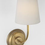 Featuring Vendome 16" Cordless Single Sconce Hand-Rubbed Antique Brass by Visual Comfort at Amethyst Home. Vendome 16" Cordless Single Sconce in Hand-Rubbed Antique Brass with Linen Shade
Overall Dimensions: 5.5" L x 5.5" W x 14.25" HWeight : 3 lbs.. Amethyst Home provides interior design, new construction, custom furniture, and area rugs in the Los Angeles metro area