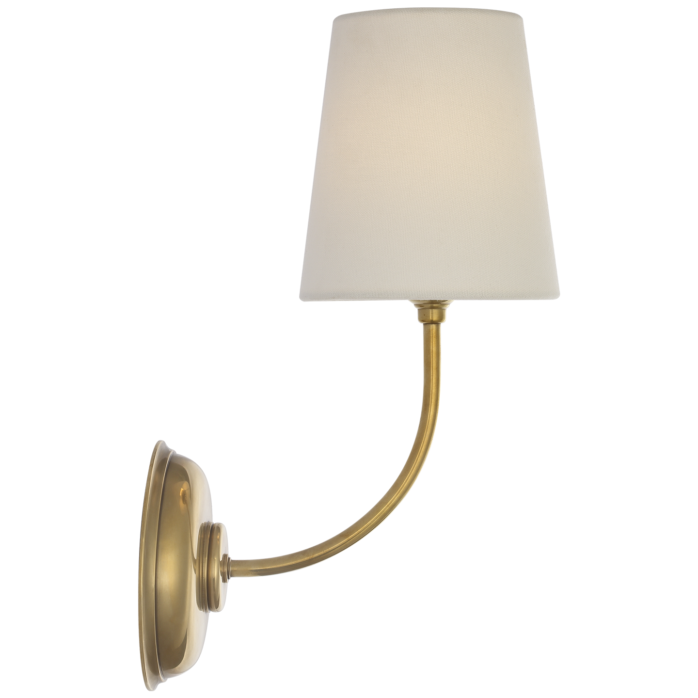 Featuring Vendome 16" Cordless Single Sconce Hand-Rubbed Antique Brass by Visual Comfort at Amethyst Home. Vendome 16" Cordless Single Sconce in Hand-Rubbed Antique Brass with Linen Shade
Overall Dimensions: 5.5" L x 5.5" W x 14.25" HWeight : 3 lbs.. Amethyst Home provides interior design, new construction, custom furniture, and area rugs in the Tampa metro area