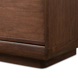 Vincent Media Console With Record Storage - Dark Brown Walnut Veneer | shipping 09/15/2026