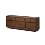 Vincent Media Console With Record Storage - Dark Brown Walnut Veneer | shipping 09/15/2026
