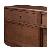 Vincent Media Console With Record Storage - Dark Brown Walnut Veneer | shipping 09/15/2026