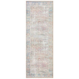 The Wynter Red / Teal area rug showcases a one-of-a-kind vintage or antique area rug look power-loomed of 100% polyester. This rug brings in tones of pink, ivory, and blue. The rug is ideal for high traffic areas due to the rug's durability for living rooms, dining rooms, kitchens, hallways, and entryways.