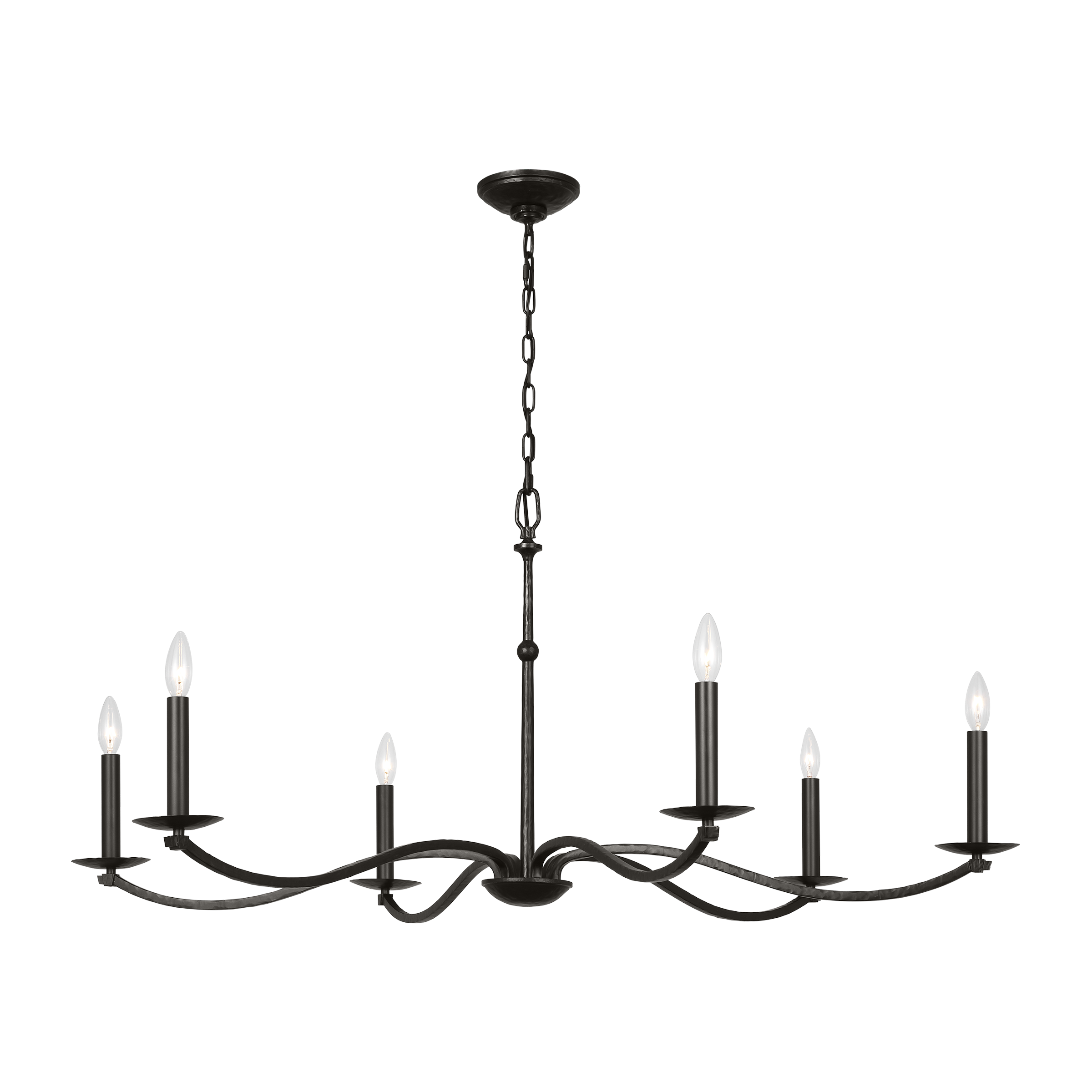 Featuring Wellen Extra Large Chandelier Aged Iron by Visual Comfort at Amethyst Home. Illuminate your space with the Wellen Extra Large Chandelier. Crafted from aged iron, this sophisticated chandelier adds a touch of elegance to any room. Featuring a grand size, it is perfect for creating a luxurious ambiance. Enhance your home decor with this exclusive piece.
Overall Dimensions:. Amethyst Home provides interior design, new construction, custom furniture, and area rugs in the Calabasas metro area