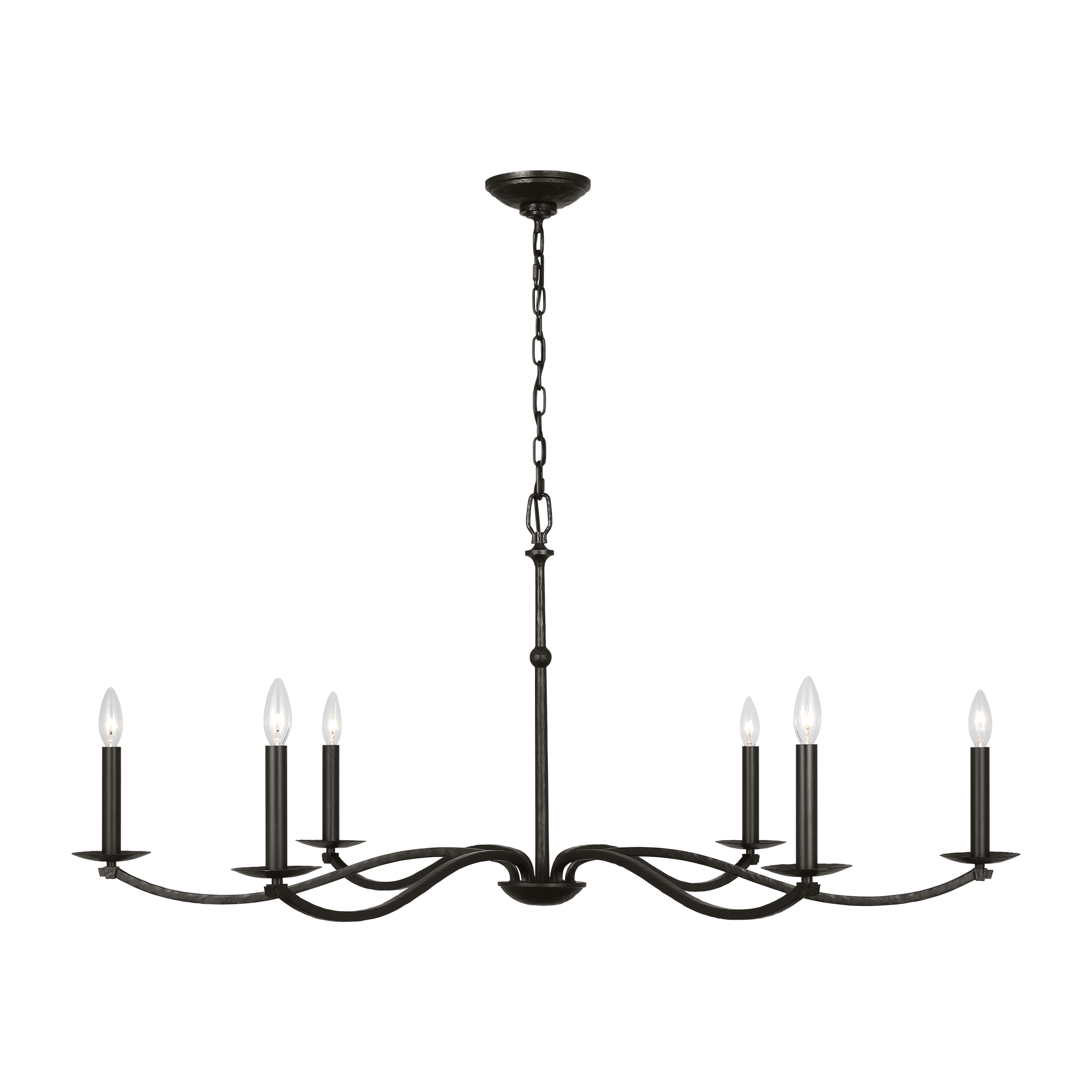 Featuring Wellen Extra Large Chandelier Aged Iron by Visual Comfort at Amethyst Home. Illuminate your space with the Wellen Extra Large Chandelier. Crafted from aged iron, this sophisticated chandelier adds a touch of elegance to any room. Featuring a grand size, it is perfect for creating a luxurious ambiance. Enhance your home decor with this exclusive piece.
Overall Dimension. Amethyst Home provides interior design, new construction, custom furniture, and area rugs in the Kansas City metro area