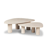 Zion Nesting Coffee Tables - Cream Marble | shipping 10/10/2026