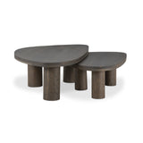Zion Nesting Coffee Tables - Grey Tobacco Oak