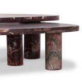 Zion Nesting Coffee Tables - Merlot Marble | shipping 10/10/2026