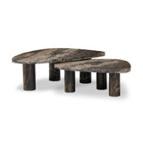 Zion Nesting Coffee Tables - Rocky Brown Marble | shipping 09/15/2026