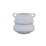 Paper Mache Vase Natural White Dia 8.46"