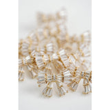 Gold Maxi Sparkler Holiday Statement Stud Bow Earrings