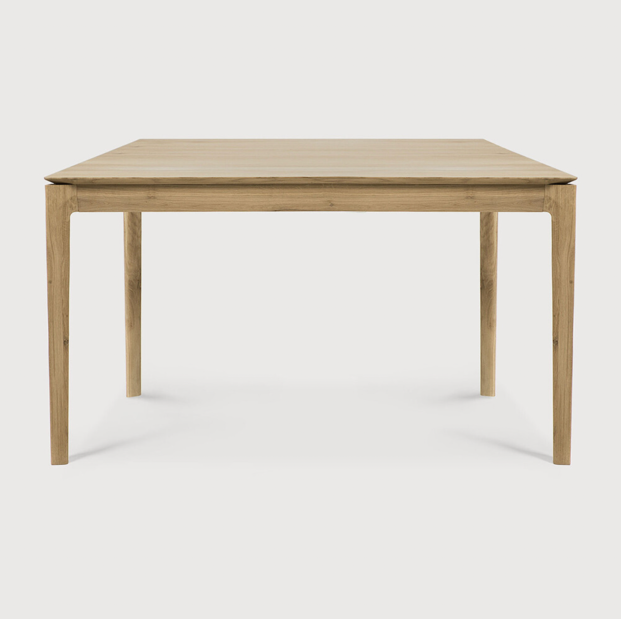 The airy shape yet rock solid construction make this Oak Bok Dining Table a timeless and remarkable design to enjoy for years to come. Available in many sizes, this can fit any dining room or kitchen area.   Material: Oak, 100% Solid Wood Finish: Oiled