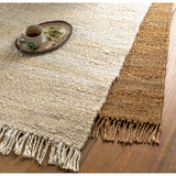 Vienne Bleached Jute Rug with Fringe