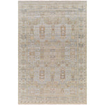 Add an elegant touch to any space with this hand-knotted Nobility Tan / Grey Rug. Its blend of wool and viscose is ultra soft and smooth, while its timeless ornate motif with modern lines create an exquisite, timeless piece. Enjoy its high-low characteristics and luxurious feel to add a touch of sophistication to your home that fits any lifestyle. Amethyst Home provides interior design, new construction, custom furniture, and area rugs in the Laguna Beach metro area