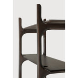 Pi Mahogany Dark Brown 5 Shelves Wall Shelf