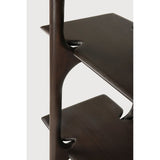 Pi Mahogany Dark Brown 5 Shelves Wall Shelf